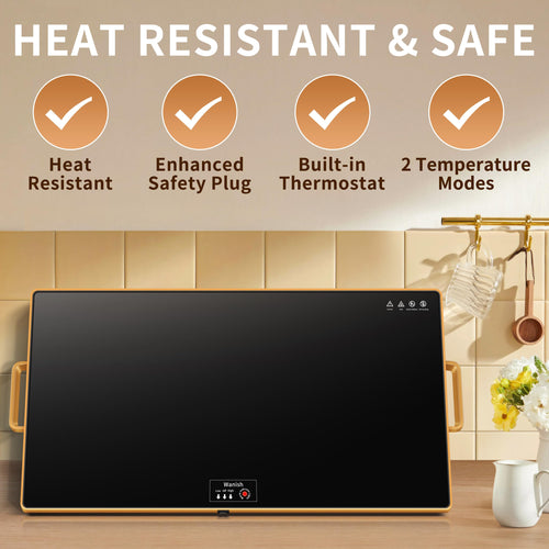 🔥 XXL elektrisk värmebricka – Håll dina rätter varma längre